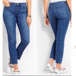 Anchor print jeans